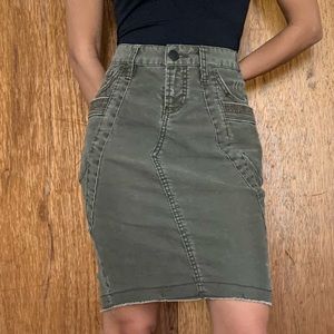 NEW FREE PEOPLE brown denim mini Skirt
